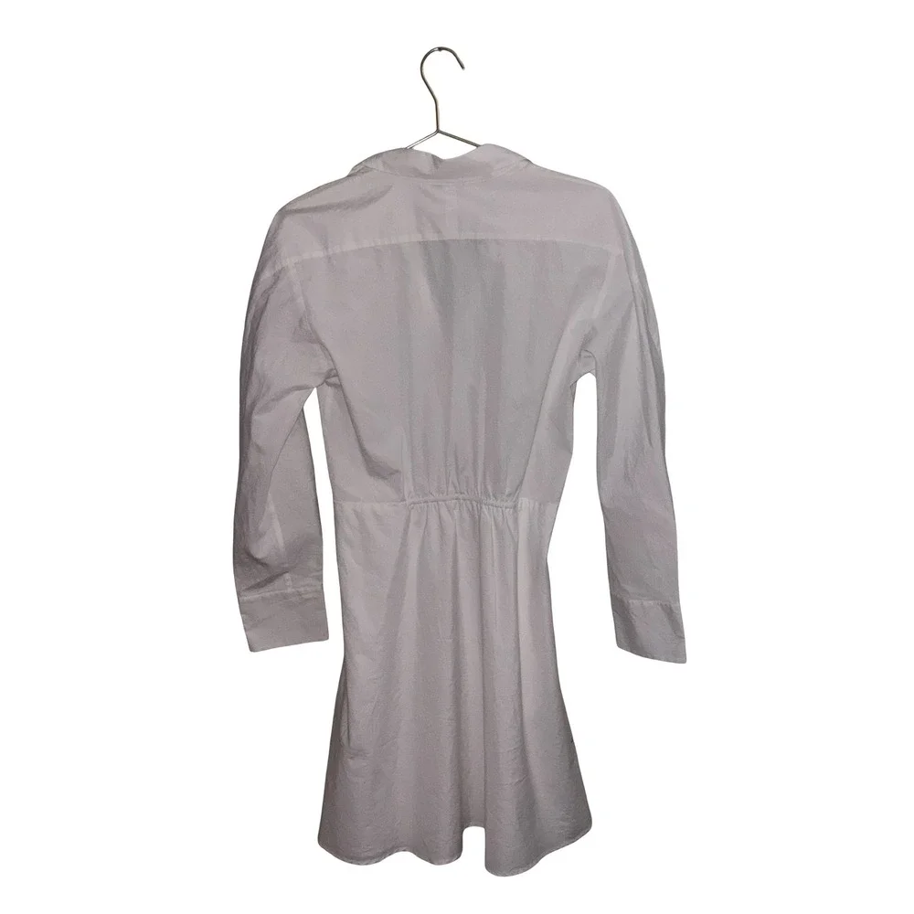 Vince White Adjustable Drawstring Waist Long Sleeve Shirt Dress Medium Casual - Picture 7 of 8